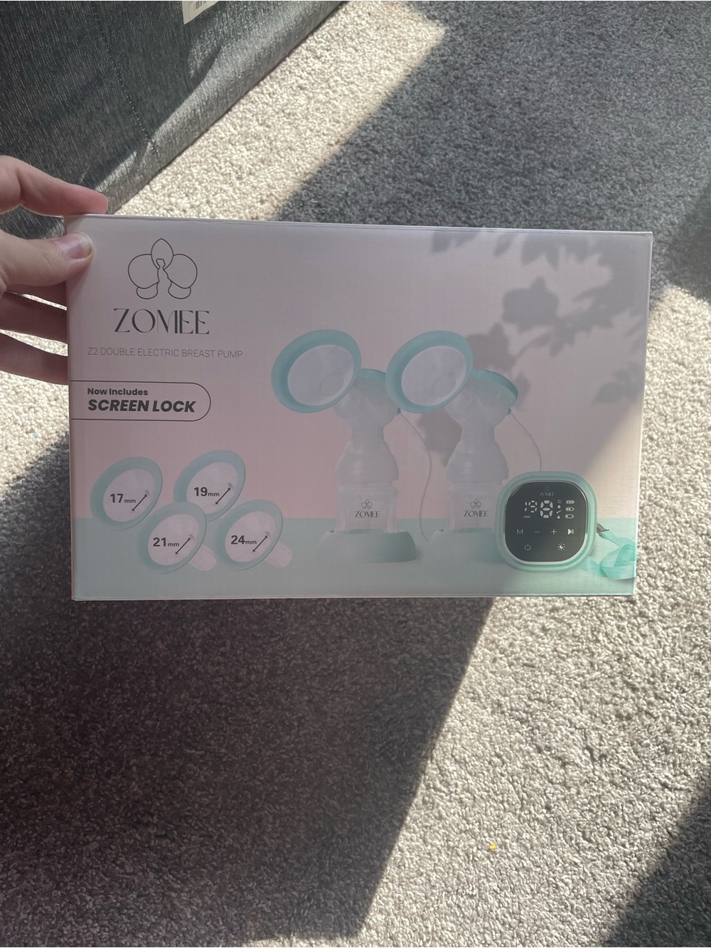 ZOMEE Double Electric Breast Pump - Mint/White